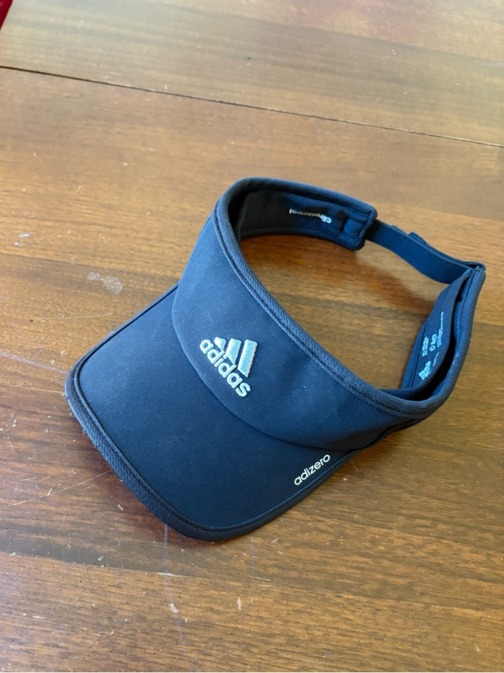 adidas Black Visor with White Logo